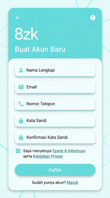 Panduan Buat Akun Baru 8zk untuk User Indonesia
