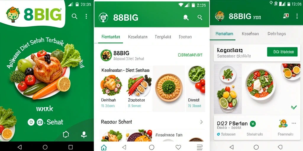 Tampilan antarmuka 88BIG yang modern dan intuitif untuk Diet Sehat.