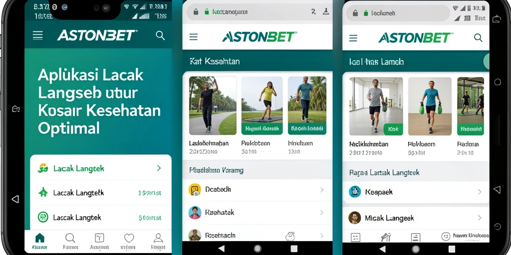 Tampilan antarmuka aplikasi Lacak Langkah ASTONBET yang intuitif dan menarik.
