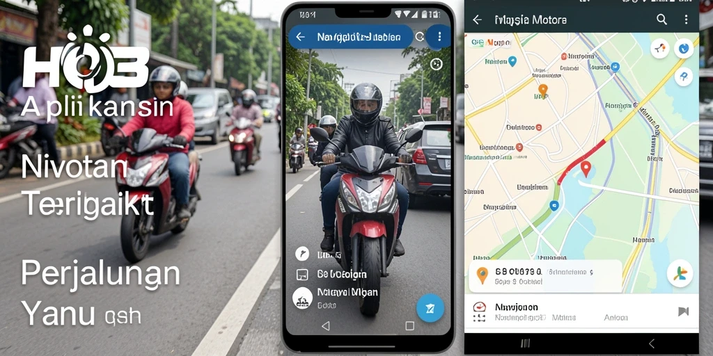 Tampilan antarmuka aplikasi HO3 untuk navigasi motor.