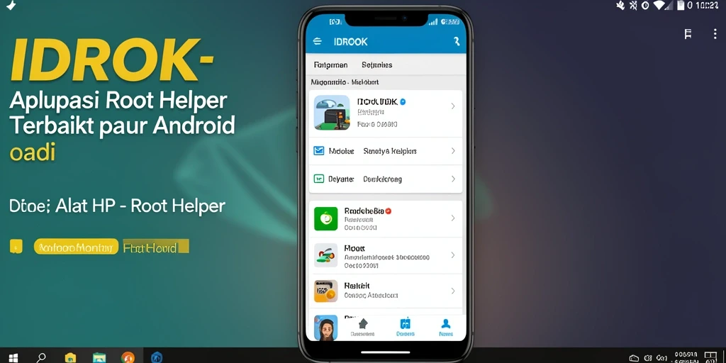Tampilan antarmuka IDROK yang sederhana dan fungsional untuk Root Helper.