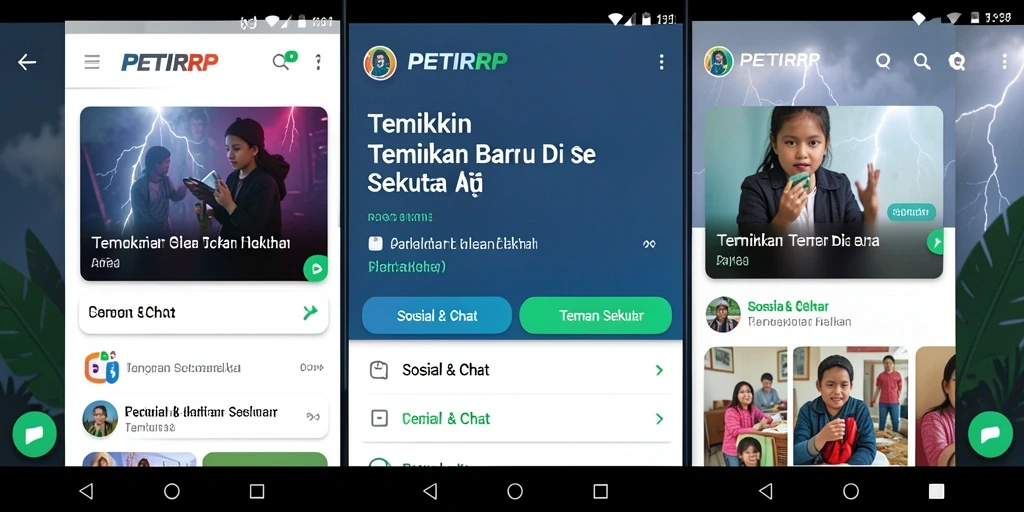 Tampilan antarmuka pengguna PETIRRP yang menarik dan modern.