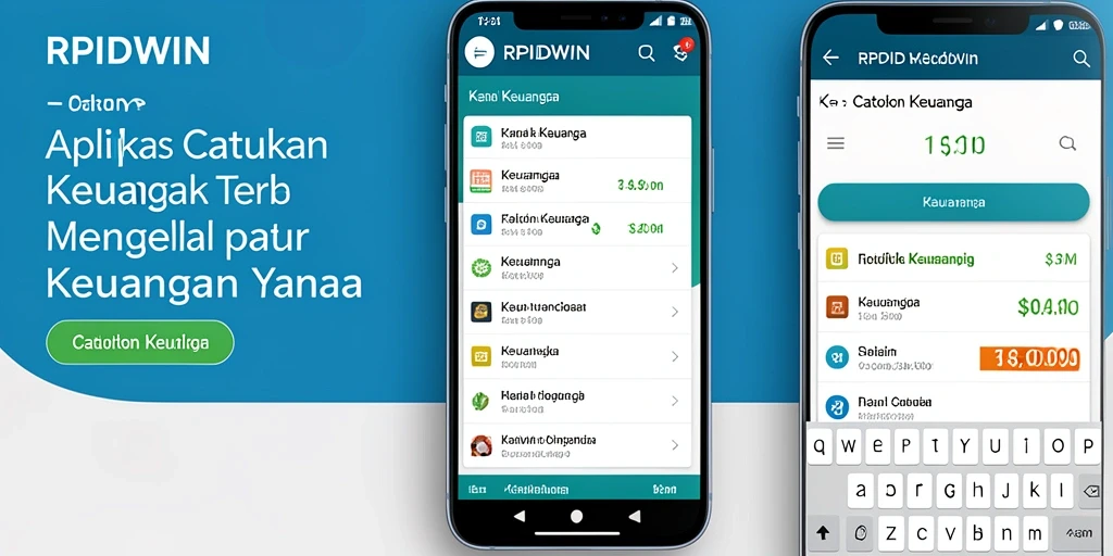 Antarmuka pengguna RPIDWIN untuk catatan keuangan yang rapi dan intuitif.