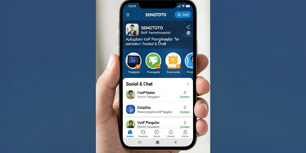 Antarmuka SENGTOTO yang bersih dan modern untuk panggilan VoIP.