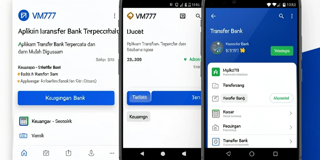 Tampilan antarmuka VM777 dengan fitur transfer yang mudah.